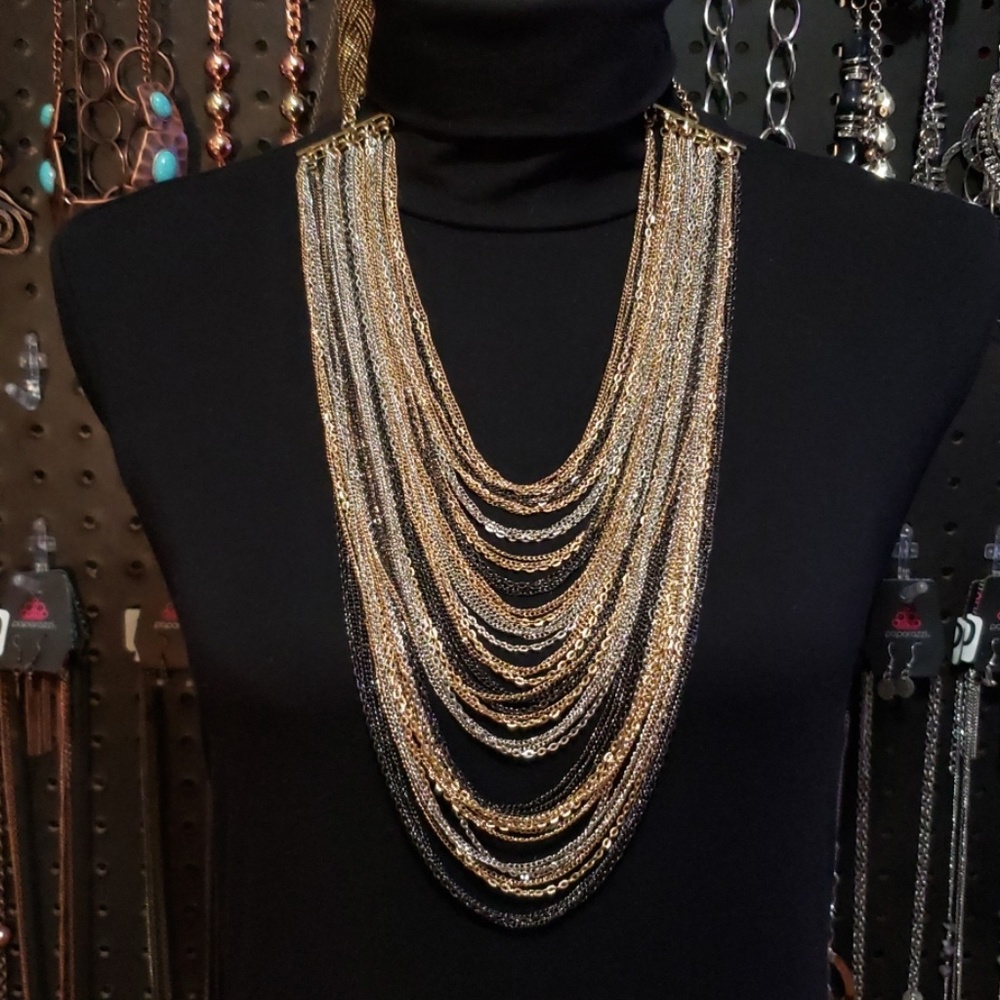 Multi Tone, Multi Layer Necklace